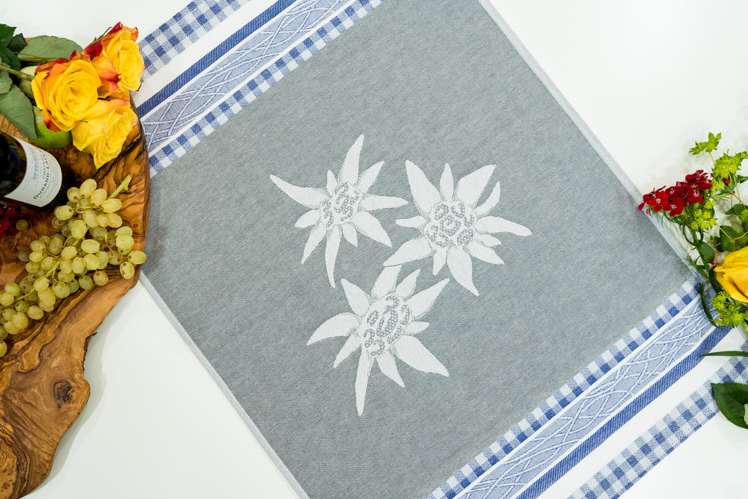 Edelweiss Jacquard Woven Luxury Kitchen Tea Towels - Blue – Crystal Arrow  Jacquard Tea Towels