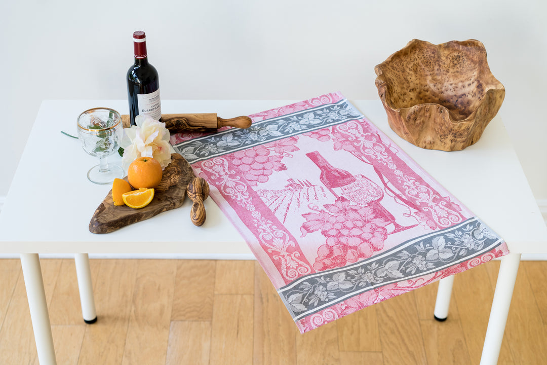 Wine Jacquard Woven Luxury Kitchen Tea Towels / Tapestry – Crystal Arrow  Jacquard Tea Towels
