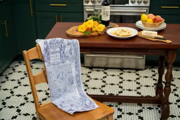 Crystal Arrow Arizona Map Jacquard Cotton Tea Towel