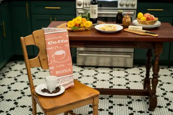 Crystal Arrow Coffee Jacquard Cotton Tea Towel