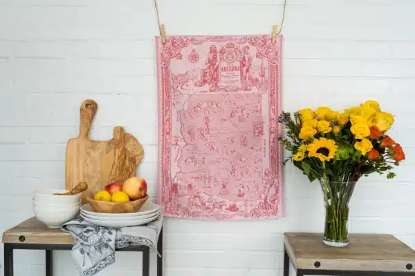 Crystal Arrow Arizona Map Jacquard Cotton Tea Towel