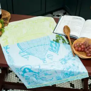 Crystal Arrow Hot Air Balloon Jacquard Cotton Tea Towel