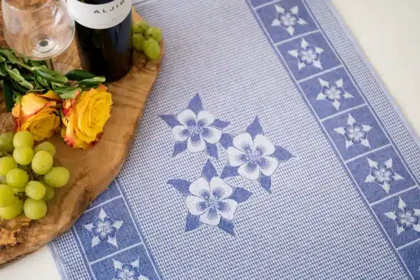 Crystal Arrow Colorado Columbine Jacquard Cotton Tea Towel