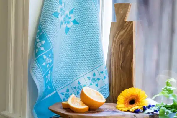 Crystal Arrow Colorado Columbine Jacquard Cotton Tea Towel