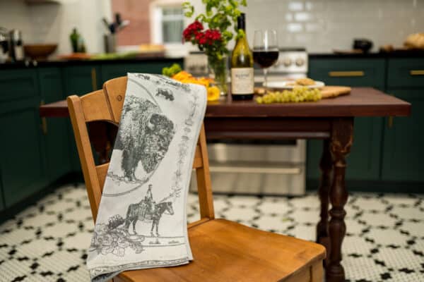 Crystal Arrow Buffalo Bison Jacquard Cotton Tea Towel