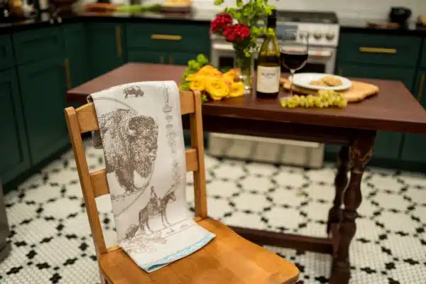 Crystal Arrow Buffalo Bison Jacquard Cotton Tea Towel
