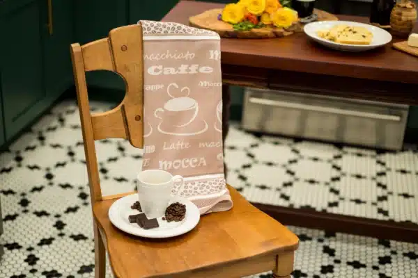 Crystal Arrow Coffee Jacquard Cotton Tea Towel