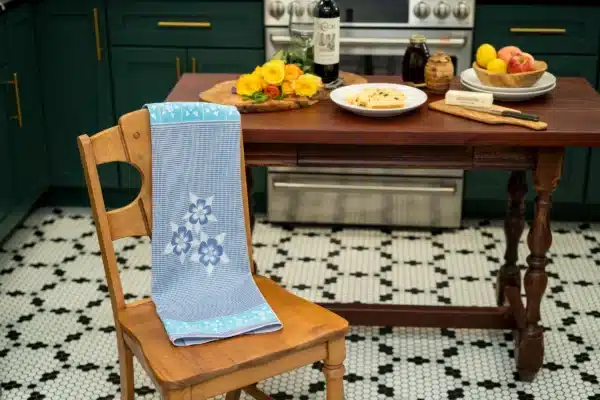 Crystal Arrow Colorado Columbine Jacquard Cotton Tea Towel