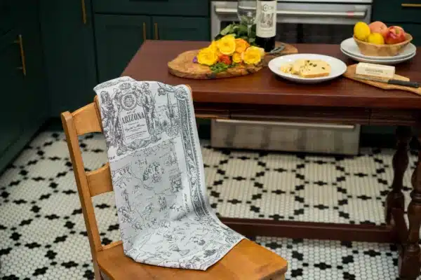 Crystal Arrow Arizona Map Jacquard Cotton Tea Towel