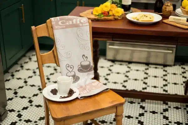 Crystal Arrow Love Coffee Jacquard Cotton Tea Towel