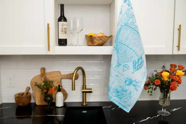 Crystal Arrow Hot Air Balloon Jacquard Cotton Tea Towel