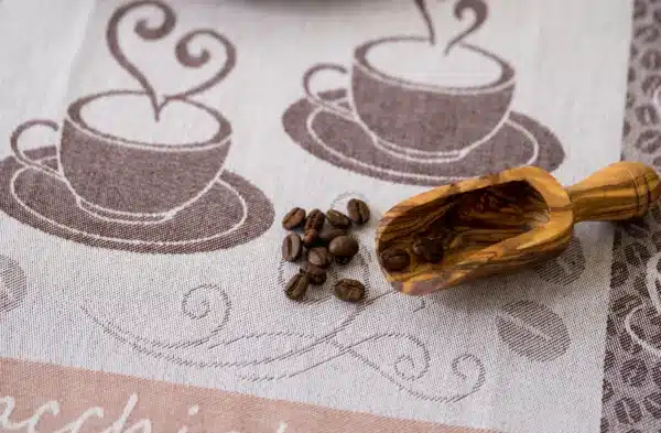 Crystal Arrow Love Coffee Jacquard Cotton Tea Towel