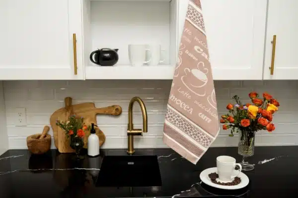 Crystal Arrow Coffee Jacquard Cotton Tea Towel