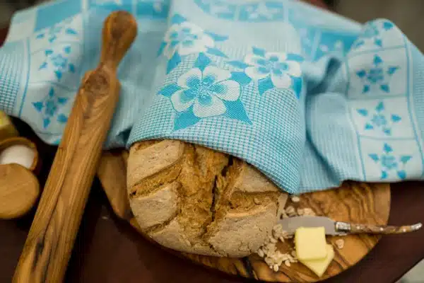 Crystal Arrow Colorado Columbine Jacquard Cotton Tea Towel