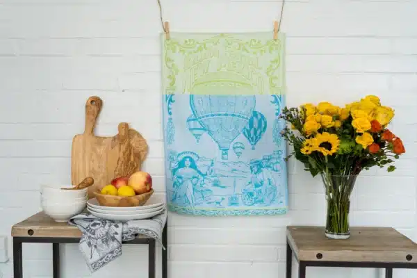 Crystal Arrow Hot Air Balloon Jacquard Cotton Tea Towel