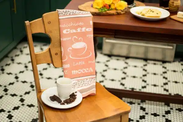 Crystal Arrow Coffee Jacquard Cotton Tea Towel