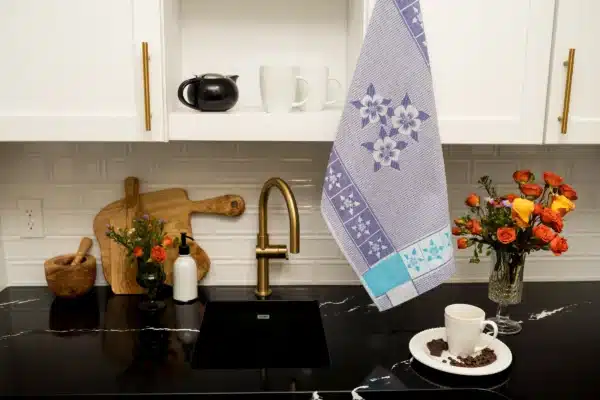 Crystal Arrow Colorado Columbine Jacquard Cotton Tea Towel