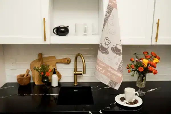 Crystal Arrow Love Coffee Jacquard Cotton Tea Towel