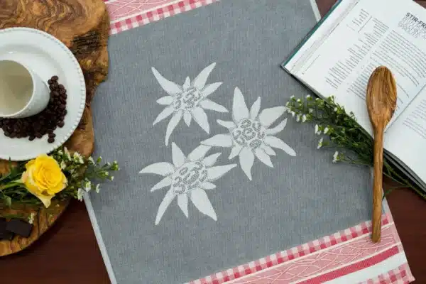 Crystal Arrow Edelweiss Jacquard Cotton Tea Towel