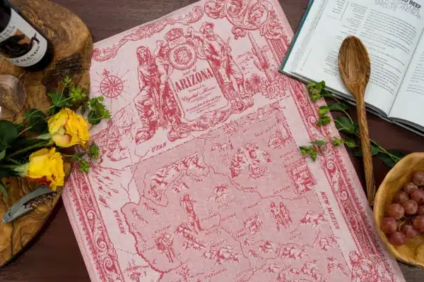 Crystal Arrow Arizona Map Jacquard Cotton Tea Towel