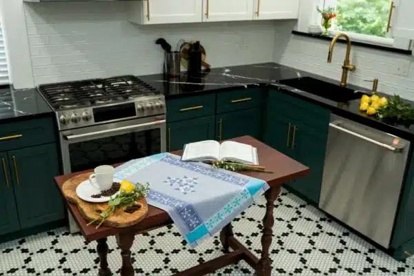 Crystal Arrow Colorado Columbine Jacquard Cotton Tea Towel