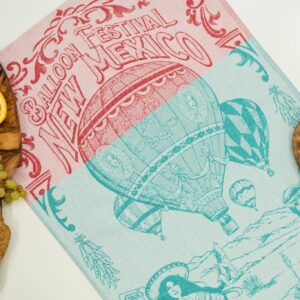 Balloon jacquard woven tea towel