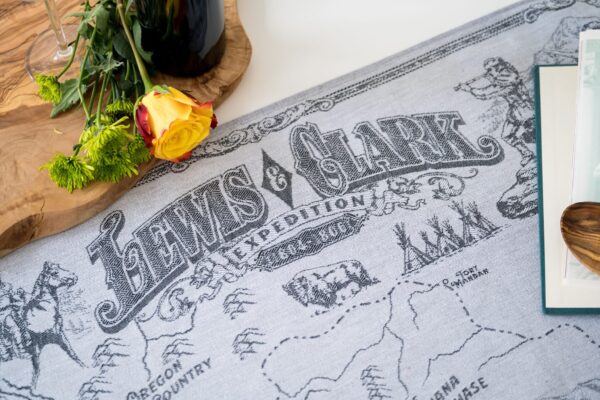 Lewis & Clark Expedition Map Jacquard Woven Cotton Tea Towel - Image 5