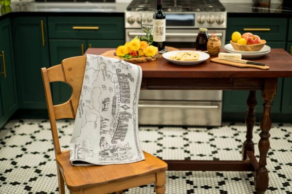 Crystal Arrow Lewis & Clark Expedition Map Jacquard Cotton Tea Towel
