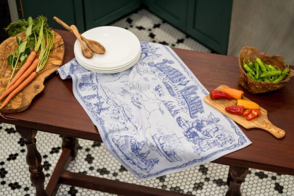 Lewis & Clark Expedition Map Jacquard Woven Cotton Tea Towel - Image 15