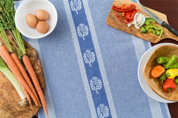 Thistle Crystal Arrow Jacquard Tea Towel Blue