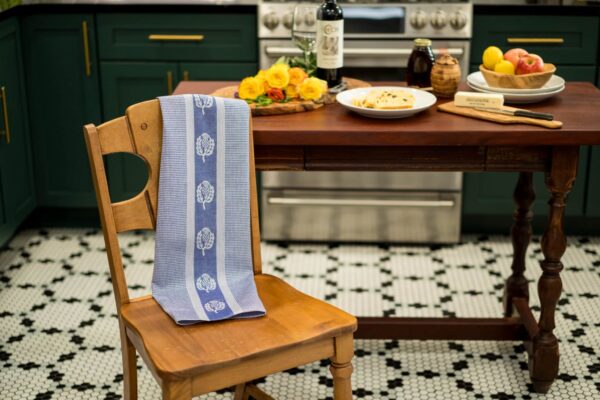 Thistle Crystal Arrow Jacquard Tea Towel Blue