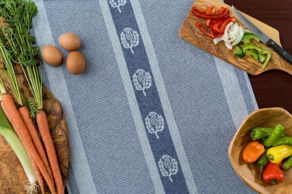 Thistle Crystal Arrow Jacquard Tea Towel Navy Blue