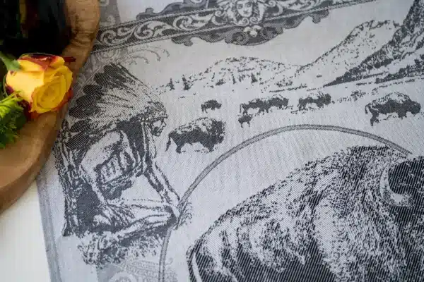 Crystal Arrow Buffalo Bison Jacquard Cotton Tea Towel