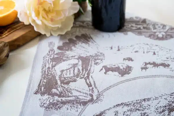 Crystal Arrow Buffalo Bison Jacquard Cotton Tea Towel