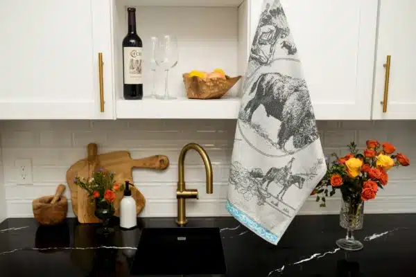 Crystal Arrow Buffalo Bison Jacquard Cotton Tea Towel