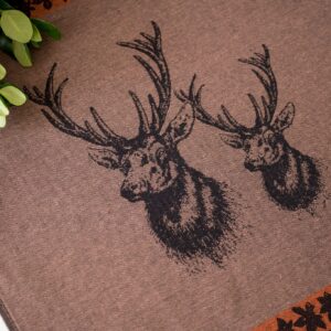 Deer jacquard woven tea towel