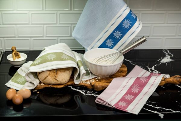 Edelweiss Side jacquard woven tea towel