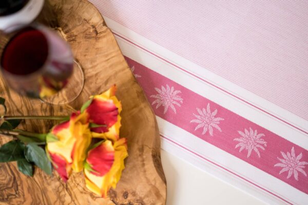 Edelweiss Side jacquard woven tea towel