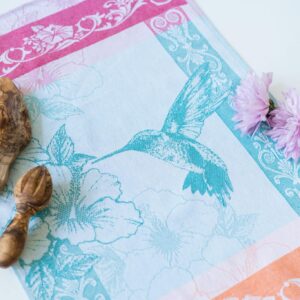 Hummingbird Jacquard Woven Tea Towel