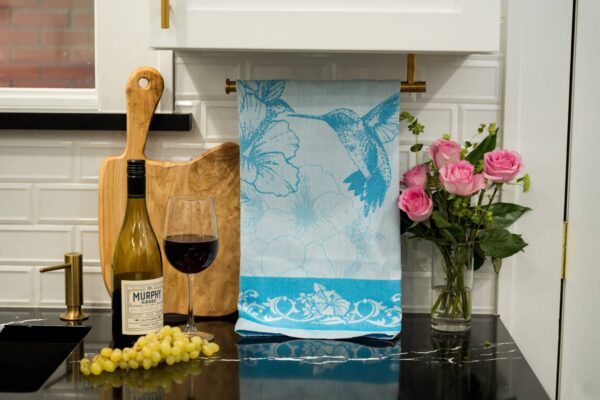 Hummingbird Jacquard Woven Tea Towel