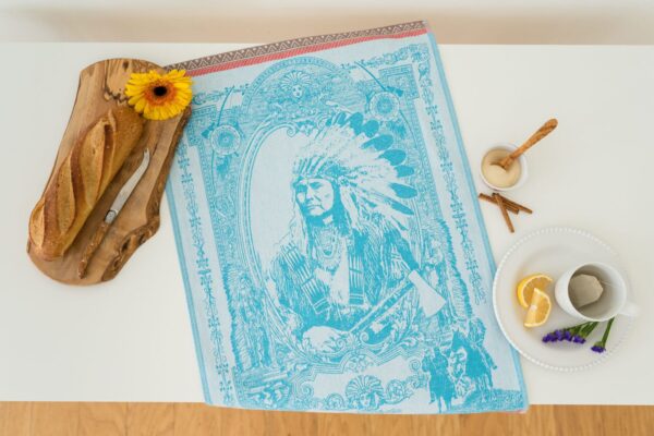 Indian Chief Jacquard Woven Cotton Tea Towel - Image 8