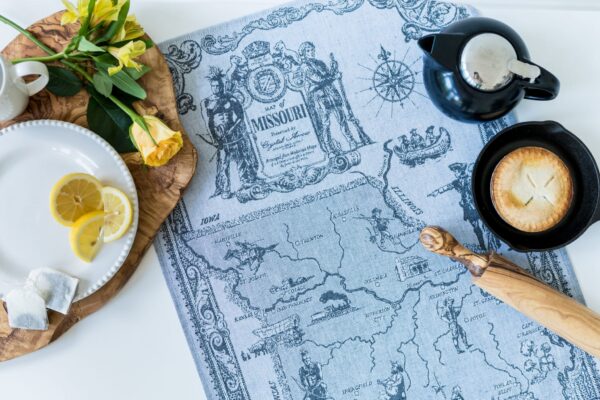 Missouri Jacquard woven tea towel Black