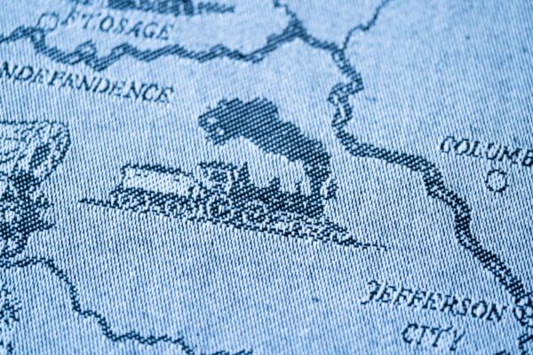 Missouri Jacquard woven tea towel Black