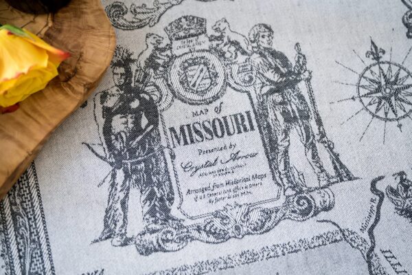 Missouri Jacquard woven tea towel Black