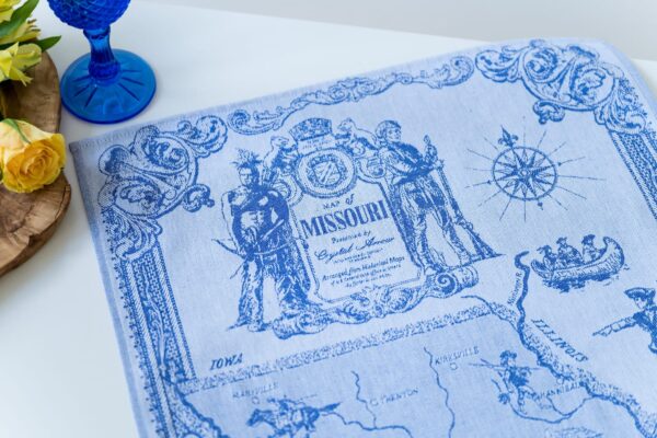 Missouri Jacquard woven tea towel Blue