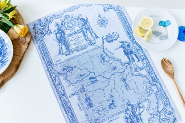 Missouri Jacquard woven tea towel Blue
