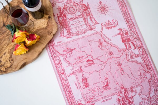 Missouri Jacquard woven tea towel Red