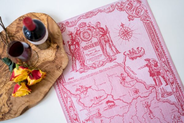 Missouri Jacquard woven tea towel Red