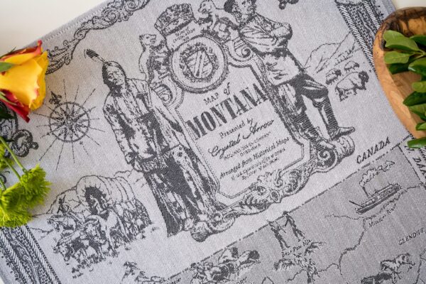 Montana Jacquard woven tea towel Black