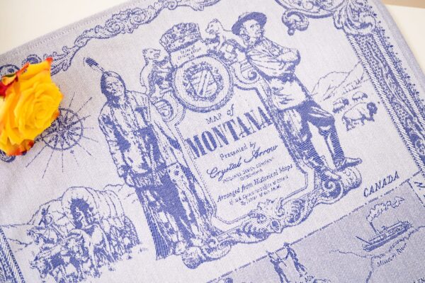 Montana Jacquard woven tea towel Blue